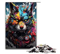 Rompecabezas de 1000 Piezas para Adultos Robot Wolf de SplattersLots of Thick Coloured Clouds Rompecabezas Educativo Juego Educativo para cumpleaños Navidad 1000 PCS