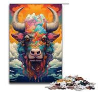 Rompecabezas de 1000 Piezas para Adultos Robot Yak de Splatters con Muchas Nubes Gruesas de Colores Ideal para Relajarse Jugar en Familia aliviar el estrés desafío difícil 75x50cm