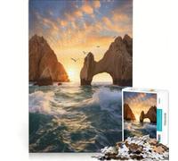 Rompecabezas de 1000 Piezas para Adultos: Rocas de Cabo San Lucas, Juego de ingenio, entretenido para Reducir el estrés, Regalo Ideal para los Amantes de los Videojuegos 38x26cm