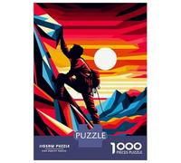 Rompecabezas De 1000 Piezas para Adultos Rock Climbing Sunset WPAP Rompecabezas para Adultos Juego De Ingenio Patrón De Ensamblaje Oferta como Regalo para Toda La Familia 38x26cm/1000pcs