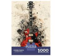 Rompecabezas De 1000 Piezas para Adultos Rock Guitar Art Rompecabezas para Adultos Juego De Ingenio Patrón De Ensamblaje Oferta como Regalo para Toda La Familia 52x38cm/1000pcs