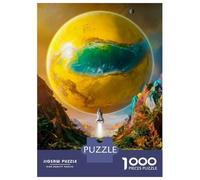 Rompecabezas De 1000 Piezas para Adultos Rocket to A Planet Rompecabezas Juguete Decoración De Pared Difícil Difícil Cumpleaños Y Navidad 52x38cm/1000pcs