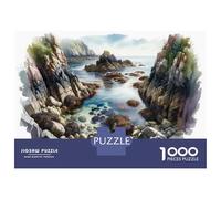 Rompecabezas De 1000 Piezas para Adultos Rocky Coastal Scene Rompecabezas para Adultos Juguete Decoración De Pared Difícil Difícil Y Desafío 70x50cm/1000pcs