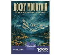Rompecabezas De 1000 Piezas para Adultos Rocky Mountain National Park Vintage Rompecabezas para Adultos Juego Práctico Pero Divertido Y Humorístico Interacción Entre Padres E Hijos 52x38cm/1000pcs