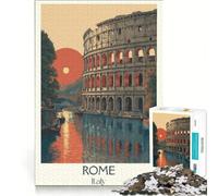 Rompecabezas de 1000 Piezas para Adultos: Roma, Ciudad Eterna, decoración de Pared, dificultad Alta, cumpleaños y Navidad 38x52cm