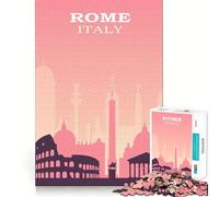 Rompecabezas de 1000 Piezas para Adultos Roma Premium Cut Divertido Juego para estimular la Mente Juego Relajante Tranquilo (38x52cm)