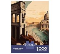 Rompecabezas De 1000 Piezas para Adultos Roma Travel Rompecabezas para Adultos Juego Práctico Pero Divertido Y Humorístico Interacción Entre Padres E Hijos 38x26cm/1000pcs