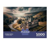 Rompecabezas De 1000 Piezas para Adultos Romantic Abbey Ruins by The River Rompecabezas Práctico Juego Decoración del Hogar Cumpleaños Y Navidad 70x50cm/1000pcs