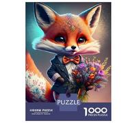 Rompecabezas De 1000 Piezas para Adultos Romantic Fox Rompecabezas para Adultos Juegos Relajantes Regalos para Mujeres Desafiantes para Completar 52x38cm/1000pcs