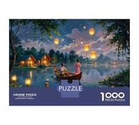 Rompecabezas De 1000 Piezas para Adultos Romantic Night on The Lake Rompecabezas para Adultos Juegos Divertidos Una Obra De Arte Oferta como Regalos para Toda La Familia 38x26cm/1000pcs