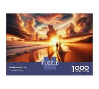 Rompecabezas De 1000 Piezas para Adultos Romantic Sunset Beach Walk Rompecabezas para Adultos Juegos Divertidos Una Obra De Arte Oferta como Regalos para Toda La Familia 70x50cm/1000pcs