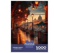 Rompecabezas De 1000 Piezas para Adultos Romantic Sunset in Rome Rompecabezas para Adultos Juego Familiar Análisis Y Lógica Difícil Y Desafiante 52x38cm/1000pcs
