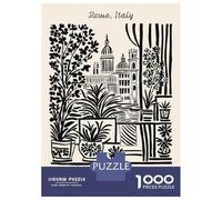 Rompecabezas De 1000 Piezas para Adultos Rome Cityscape with Plants Rompecabezas para Adultos Juegos Relajantes Desafío Difícil Reducción del Estrés Regalos 38x26cm/1000pcs