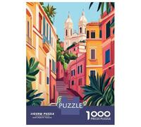 Rompecabezas De 1000 Piezas para Adultos Rome Italy Cityscape Rompecabezas para Adultos Juego De Ingenio Pero Divertido Y Humorístico 52x38cm/1000pcs