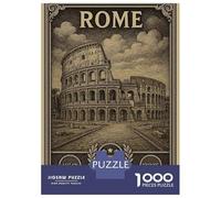 Rompecabezas De 1000 Piezas para Adultos Rome, Italy Colosseum Vintage Illustration Rompecabezas para Adultos Juegos Divertidos Pero Divertidos Y Humorísticos Cumpleaños 70x50cm/1