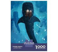 Rompecabezas De 1000 Piezas Para Adultos Rompecabezas A Couple of Otters Sleeping And A Whale Shark Rompecabezas Para Adultos Juegos Relajantes Análisis Y Lógica Diversión En Casa Actividades, 38x26cm