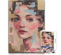 Rompecabezas de 1000 Piezas para Adultos, Rompecabezas Abstracto, Pintura de Retrato de una Mujer, Juguete, Juego Intelectual, Pero Divertido y Divertido, Regalo de cumpleaños, tamaño 50x75cm