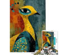 Rompecabezas de 1000 Piezas para Adultos Rompecabezas Abstractos con diseño de Pavo Real Juego práctico para Adultos decoración del hogar Regalo de cumpleaños (tamaño 50x75cm)