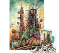 Rompecabezas de 1000 Piezas para Adultos Rompecabezas Abstractos de máquinas para Adultos Juego de ingenio análisis y lógica cumpleaños y Navidad (tamaño 38x26cm)