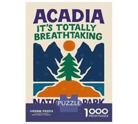 Rompecabezas De 1000 Piezas para Adultos Rompecabezas Acadia National Park Poster Rompecabezas para Adultos Juego De Ingenio Decoración del Hogar Juego Desafiante Regalos 38x26cm/1000pcs