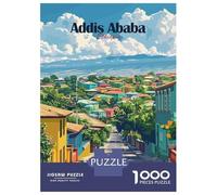 Rompecabezas De 1000 Piezas para Adultos Rompecabezas Addis Ababa Cityscape para Adultos Juego Práctico Análisis Y Lógica Juego Desafiante Regalos 38x26cm/1000pcs