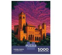 Rompecabezas De 1000 Piezas para Adultos Rompecabezas Alhambra Palace with Swirling Skies Rompecabezas para Adultos Juego Familiar Alivia El Estrés Juego Desafiante Regalos 70x50cm/1000pcs