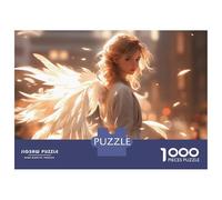 Rompecabezas De 1000 Piezas para Adultos Rompecabezas Angel with Wings in Cityscape Rompecabezas para Adultos Juegos Relajantes Mejora La Memoria Juego Desafiante Regalos 70x50cm/1000pcs
