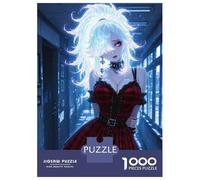 Rompecabezas De 1000 Piezas para Adultos Rompecabezas Anime Girl in Red Plaid Dress Rompecabezas para Adultos Juego De Ingenio Decoración del Hogar Juego Desafiante Regalos 52x38cm/1000pcs