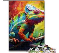 Rompecabezas de 1000 Piezas para Adultos, Rompecabezas Art Chameleon, Juego Interactivo Familiar, Regalo Ideal para Vacaciones, Juego de Actividades Familiares (tamaño: 50x75cm)