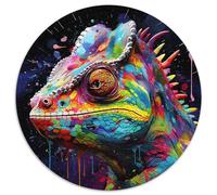 Rompecabezas de 1000 Piezas para Adultos, Rompecabezas Art Chameleon, Juego Interactivo Familiar, Regalo Artesanal con Ilustraciones Coloridas (67,5x67,5cm)