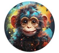Rompecabezas de 1000 Piezas para Adultos. Rompecabezas Art Monkey de 1000 Piezas para Adultos. Diseño intrincado para Adolescentes,decoración DIY y diversión para estimular el Cerebro (67,5x67,5cm).
