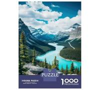 Rompecabezas De 1000 Piezas para Adultos Rompecabezas Banff National Park Rompecabezas para Adultos Juegos Divertidos Arte De Pared Diversión En Casa Actividades, 52x38cm/1000pcs