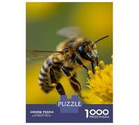 Rompecabezas De 1000 Piezas para Adultos Rompecabezas Bee on Yellow Flower Rompecabezas Juegos Relajantes Alivia El Estrés Actividades Divertidas En Casa 52x38cm/1000pcs
