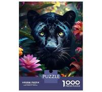 Rompecabezas De 1000 Piezas para Adultos Rompecabezas Black Panther in Bloom Rompecabezas para Adultos Juego De Ingenio Decoración del Hogar Juego Desafiante Regalos 52x38cm/1000pcs