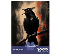 Rompecabezas De 1000 Piezas para Adultos Rompecabezas Black Raven with Red Eyes Rompecabezas para Adultos Juegos Relajantes Mejora La Memoria Juego Desafiante Regalos 70x50cm/1000pcs