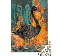 Rompecabezas De 1000 Piezas para Adultos Rompecabezas Black Swan Art Print-1 Rompecabezas para Adultos Juegos Divertidos Arte De Pared Diversión En Casa Actividades, 70x50cm/1000pcs