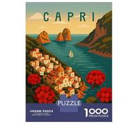 Rompecabezas De 1000 Piezas para Adultos Rompecabezas Capri Travel Rompecabezas Juegos Relajantes Ensamblaje De Patrones Diversión En Casa Actividades, 70x50cm/1000pcs