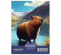 Rompecabezas De 1000 Piezas para Adultos Rompecabezas Capybara Animal Rompecabezas para Adultos Juegos Divertidos Arte De Pared Diversión En Casa Actividades, 38x26cm/1000pcs