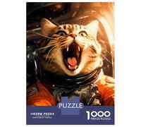 Rompecabezas De 1000 Piezas para Adultos Rompecabezas Cat Lost in Space Rompecabezas para Adultos Juegos Divertidos Desafío Difícil Cumpleaños 70x50cm/1000pcs