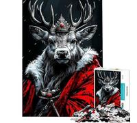 Rompecabezas de 1000 Piezas para Adultos Rompecabezas Cerdo Carmesí Rey Juego práctico para aliviar el estrés cumpleaños (tamaño 38x52cm)