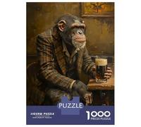 Rompecabezas De 1000 Piezas para Adultos Rompecabezas Chimpanzee Irish Pub Rompecabezas para Adultos Juego De Ingenio Decoración del Hogar Juego Desafiante Regalos 70x50cm/1000pcs