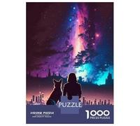 Rompecabezas De 1000 Piezas para Adultos Rompecabezas Colorful Trees River Moon Rompecabezas Juegos Relajantes Ensamblaje De Patrones Diversión En Casa Actividades, 38x26cm/1000pcs