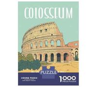 Rompecabezas De 1000 Piezas para Adultos Rompecabezas Colosseum Rome Italy Poster Rompecabezas para Adultos Juguetes Antiestrés Mejora La Memoria Diversión En Casa Actividades, 38x26cm/1000pcs