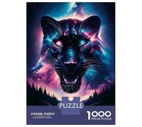 Rompecabezas De 1000 Piezas para Adultos Rompecabezas Cosmic Black Panther Rompecabezas Juegos Relajantes Alivia El Estrés Actividades Divertidas En Casa 38x26cm/1000pcs