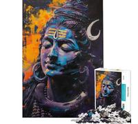 Rompecabezas de 1000 Piezas para Adultos Rompecabezas cósmico de Shiva para Adultos Juego de ingenio una Obra de Arte para cumpleaños y Navidad (tamaño 38x52cm)