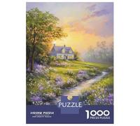 Rompecabezas De 1000 Piezas para Adultos Rompecabezas Cottage by The Creek Rompecabezas para Adultos Juegos Divertidos Desafío Difícil Cumpleaños 70x50cm/1000pcs