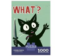 Rompecabezas De 1000 Piezas para Adultos Rompecabezas Crazy Cat Rompecabezas para Adultos Juegos Relajantes Mejora La Memoria Juego Desafiante Regalos 38x26cm/1000pcs