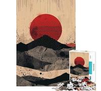 Rompecabezas de 1000 Piezas para Adultos Rompecabezas Crimson Dune para Adultos Juego de ingenio Juego de ensamblaje de Patrones Juego desafiante Regalos (Tamaño 50x75cm)