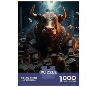 Rompecabezas De 1000 Piezas para Adultos Rompecabezas Crypto Bull Cash Money Rompecabezas para Adultos Juego De Ingenio Decoración del Hogar Juego Desafiante Regalos 70x50cm/1000pcs