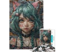 Rompecabezas de 1000 Piezas para Adultos Rompecabezas Cyberpunk de Catwoman Juguetes de Bricolaje para Adultos Actividades Divertidas para aliviar el estrés en casa (tamaño 38x52cm)